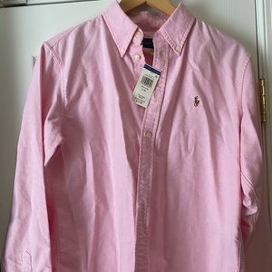 Women Polo-classic button down, sz Large